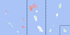 Range map of Leiocephalus cuneus